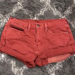 RUST LEVIS DENIM SHORTS